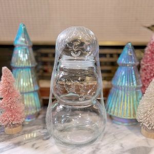 ✨NEW☃️Target Bullseye Playground 2023 Glass Snowman Container Jar❄️